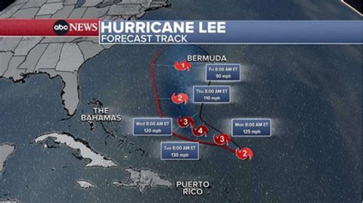 Hurricane Lee Continues Moving North as a Category 3 Storm